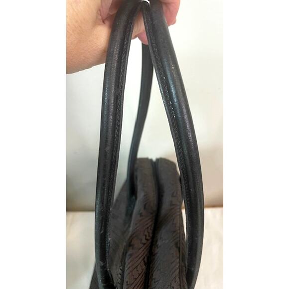 Mangiameli VTG Vintage Designer Shoulder Bag Satchel Monogram Made In Italy - Picture 9 of 13